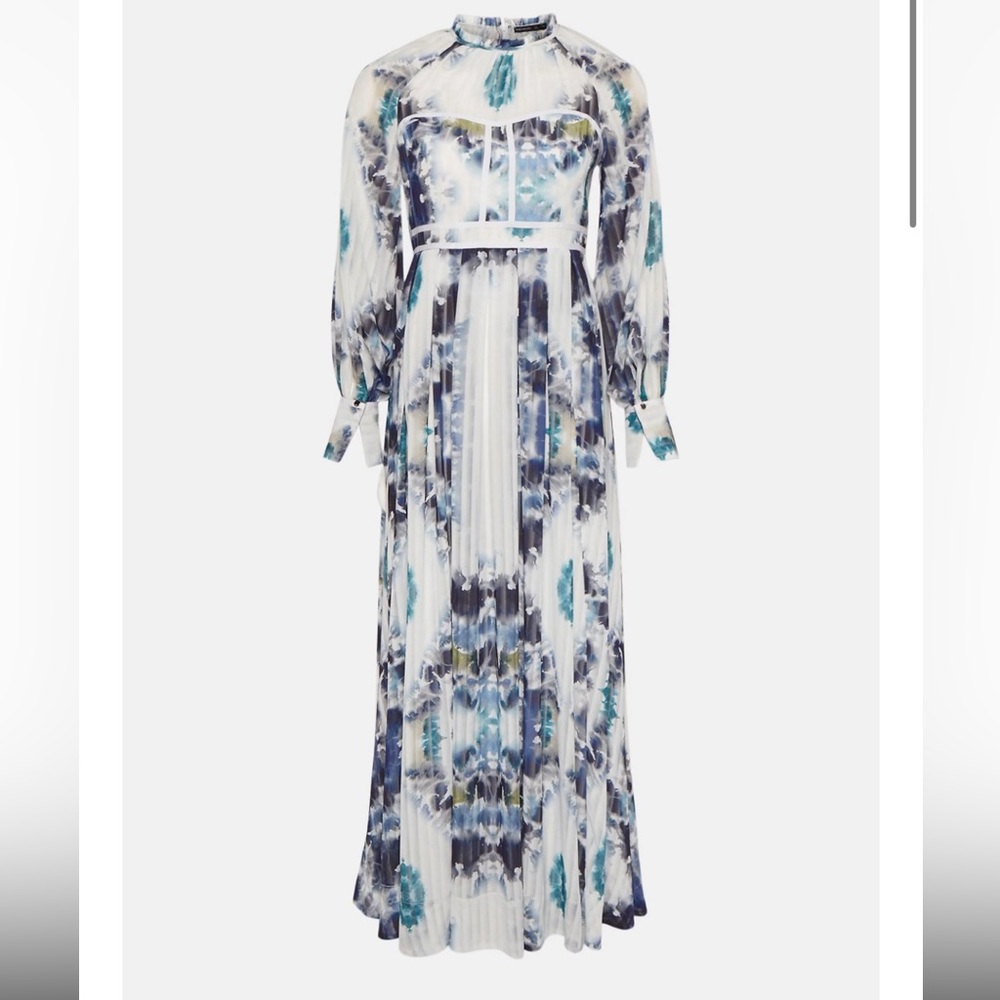 Karen Millen Blue and White Maxi Dress - Picture 3 of 10